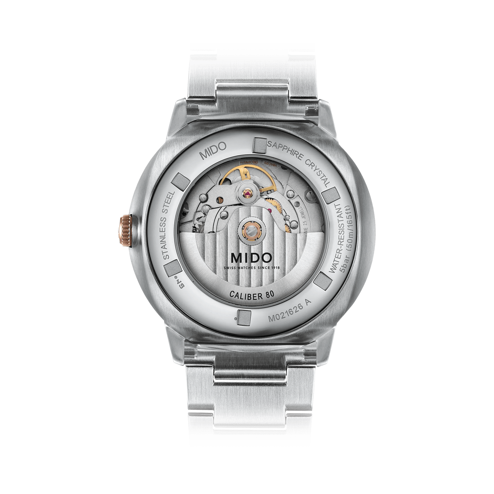 MIDO Commander Big Date Silver Two Tone 42mm M0216262203100