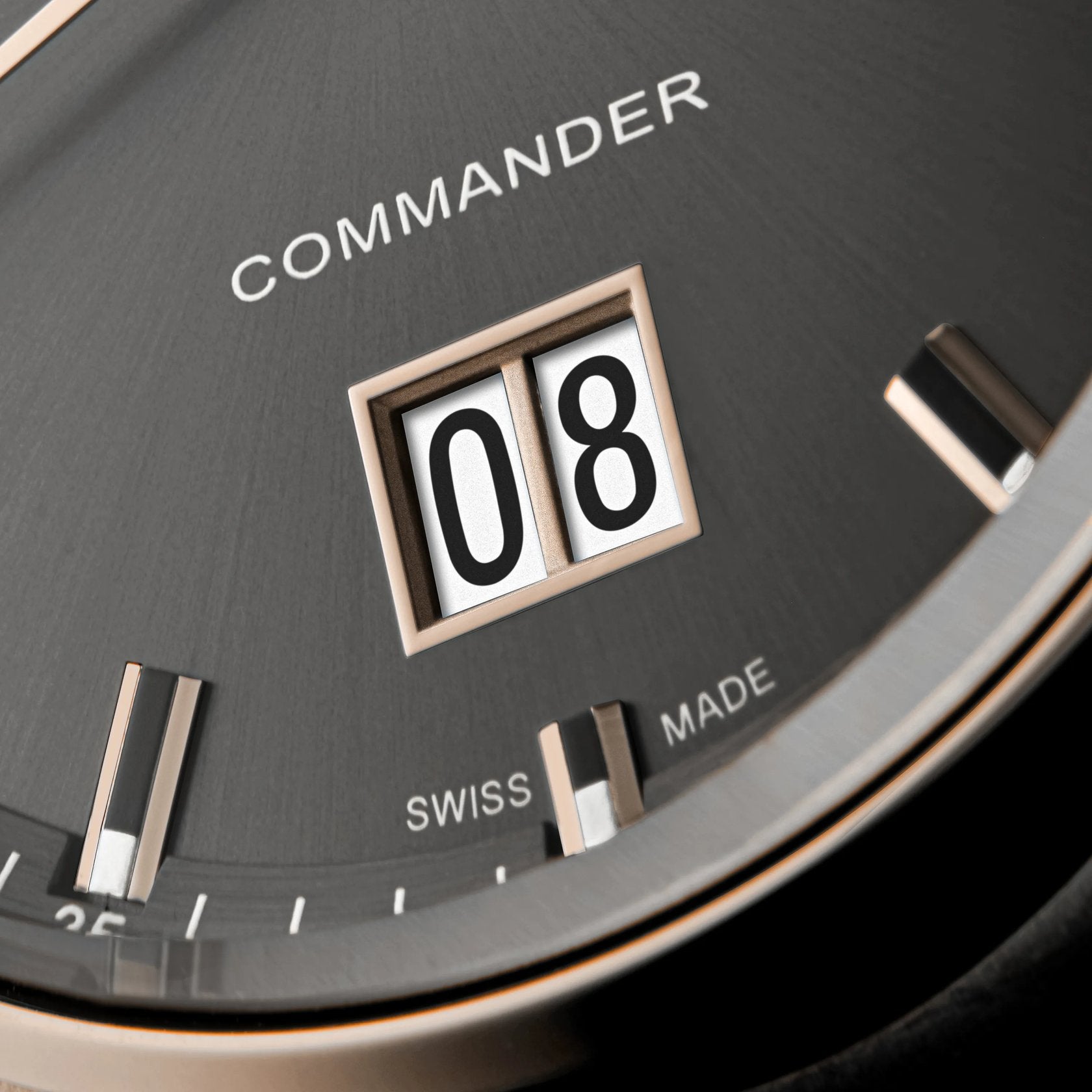 MIDO Commander Big Date Anthracite Dial - Rose Gold-Tone and