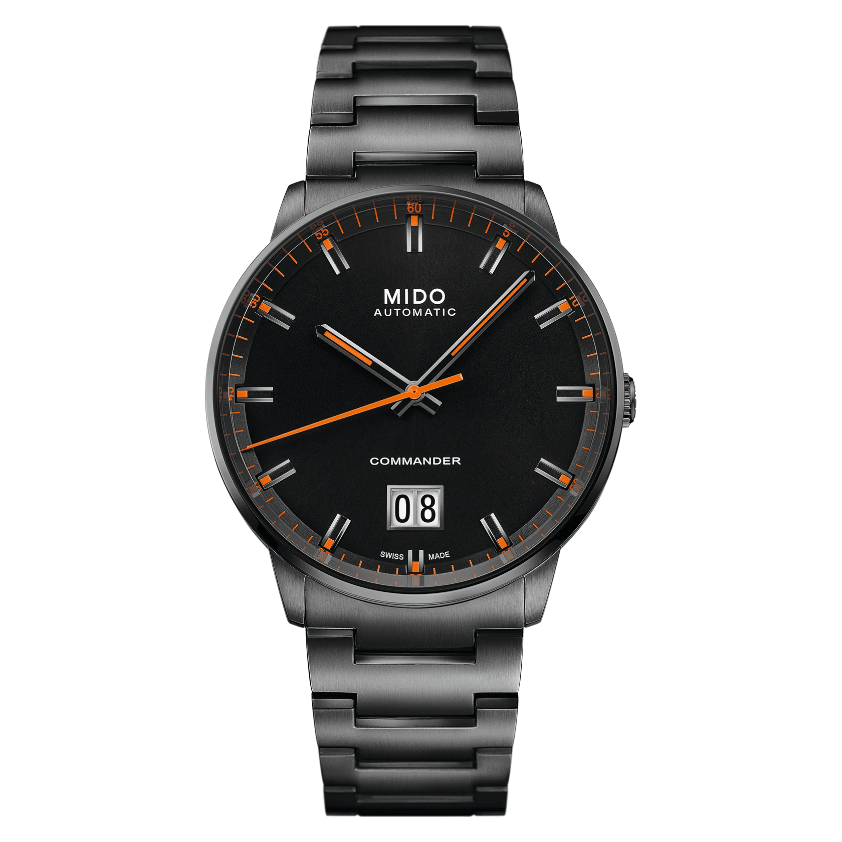 MIDO Commander Big Date Black Dial - Black PVD Stainless Steel Watch - 42mm - M0216263305100
