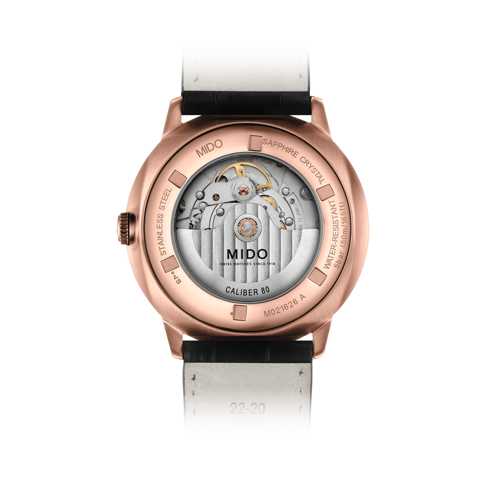 MIDO Commander Big Date Black Rose GoldTone 42mm M0216263605100