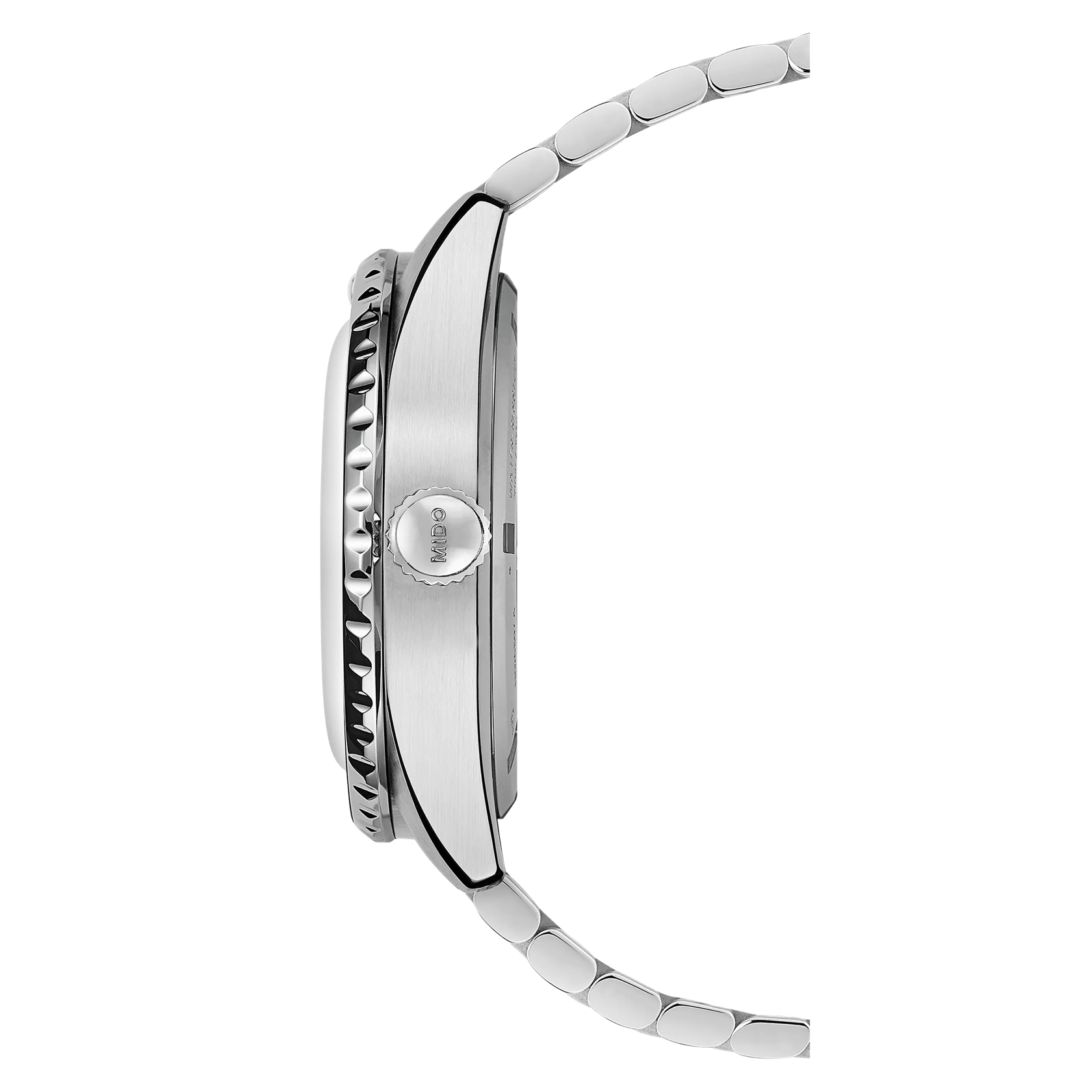 Side view of MIDO Ocean Star GMT Blue Special Edition 40.5mm M0268291804100