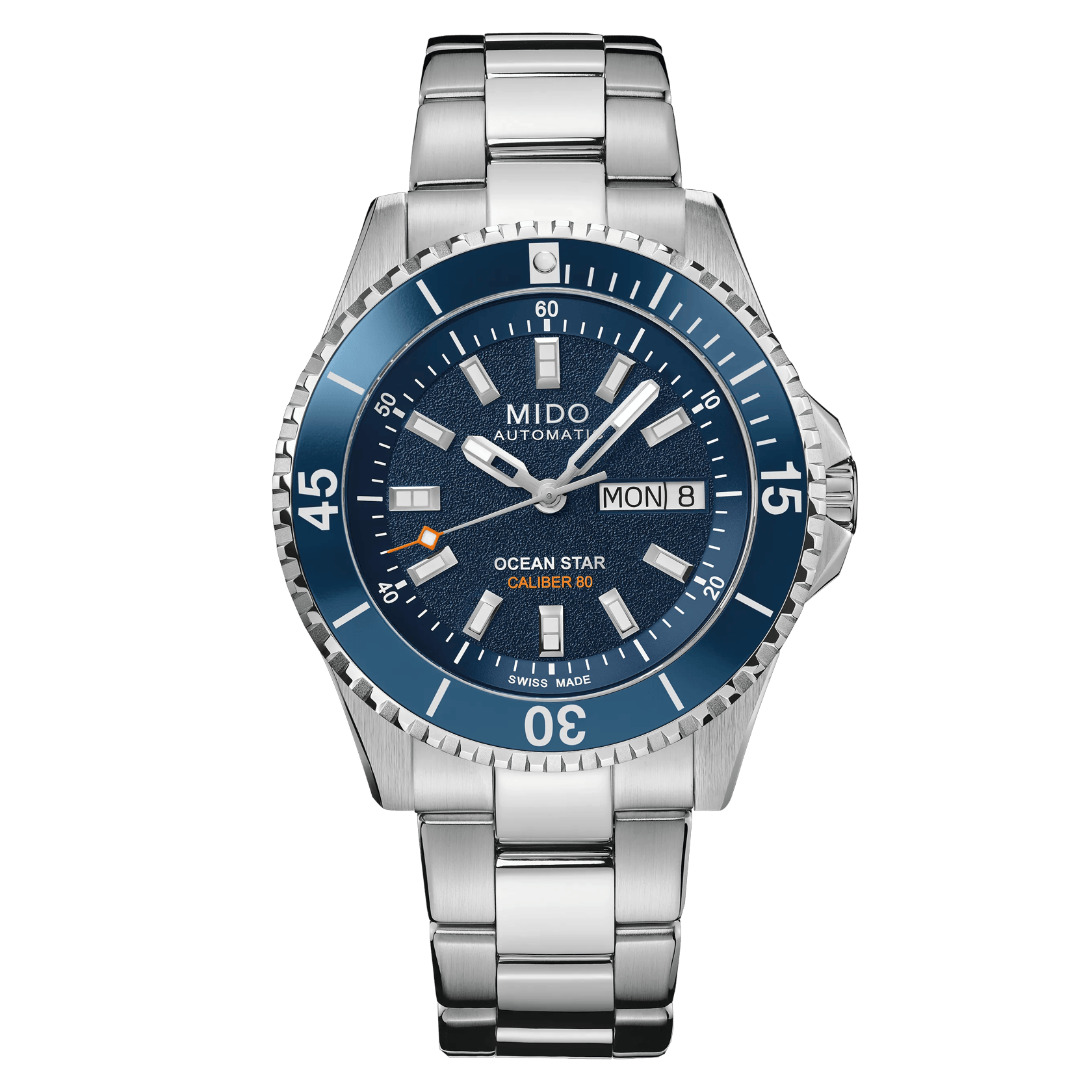 Front view of MIDO Ocean Star 200 Blue 41mm M0269301104100
