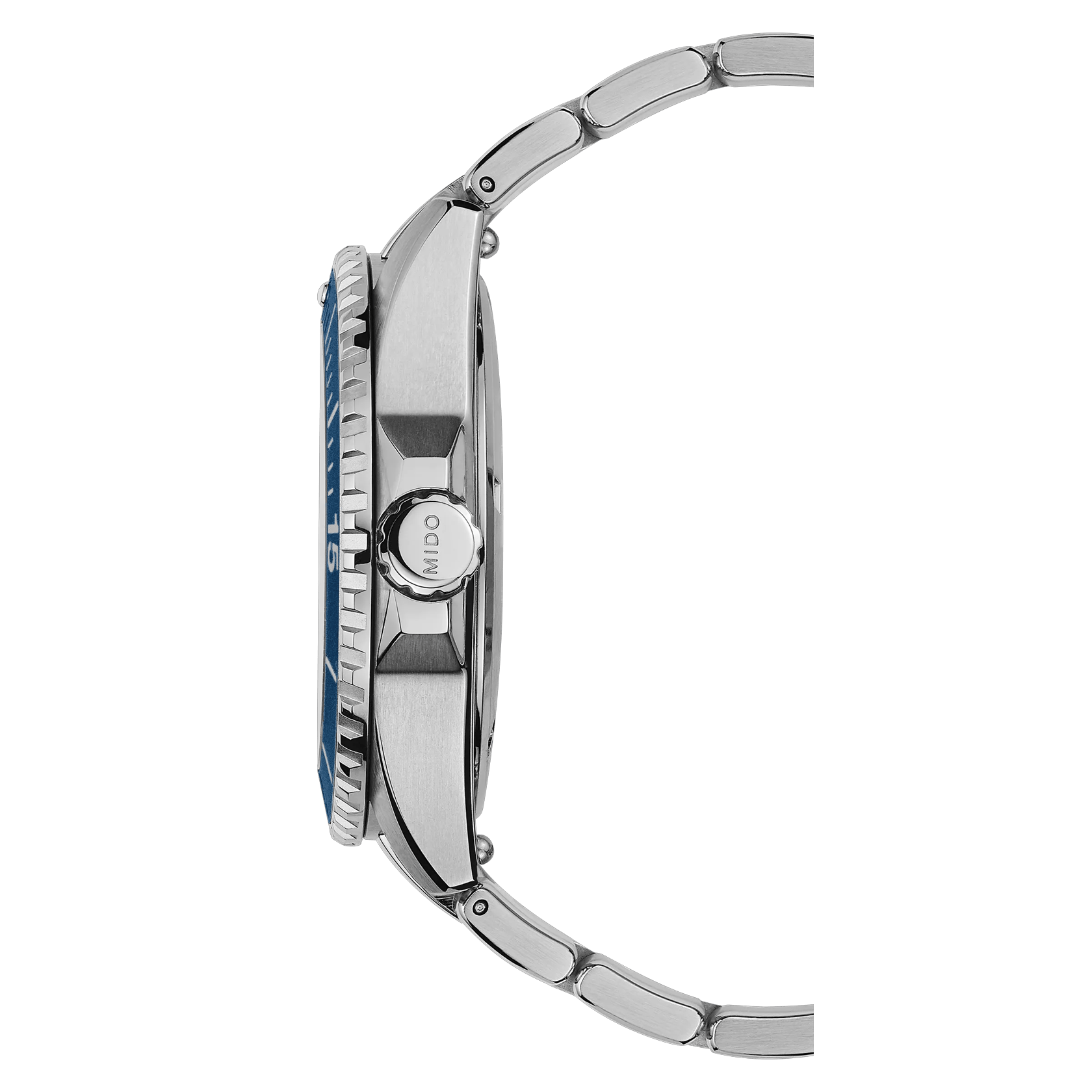 Side view of MIDO Ocean Star 200 Blue 41mm M0269301104100