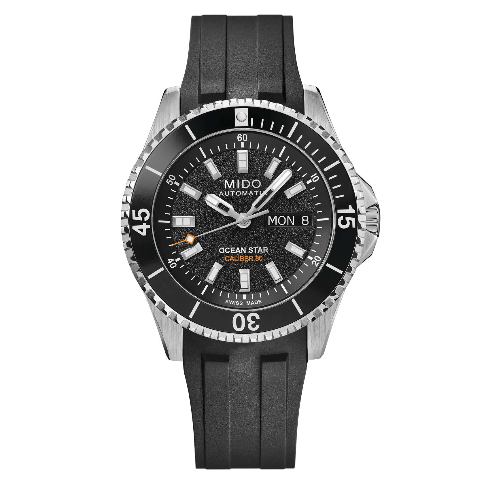 Front view of MIDO Ocean Star 200 Black 41mm M0269301705100