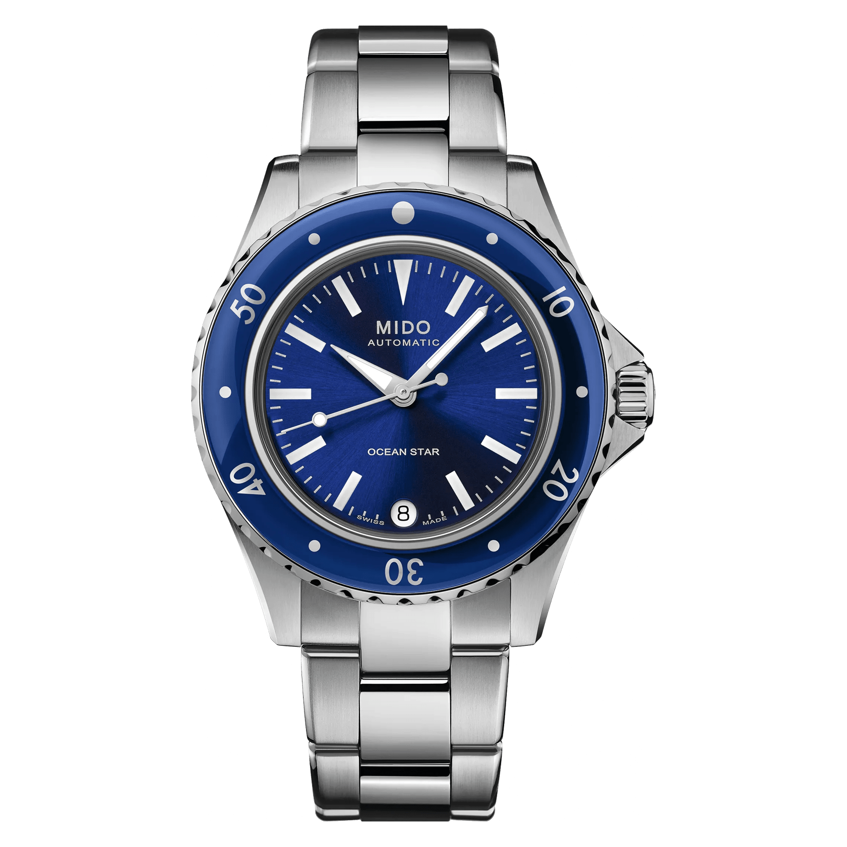 MIDO Ocean Star 36.5 Blue Dial ladies Watch 36.5mmM0262071104100