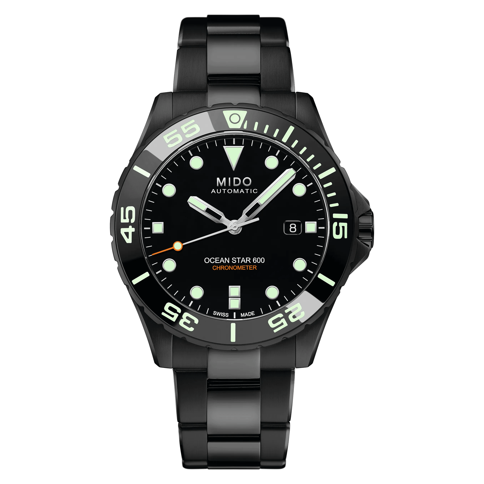 MIDO Ocean Star 600 Chronometer Black Dial Stainless Steel black diver watch 43.5mm - M0266083305100