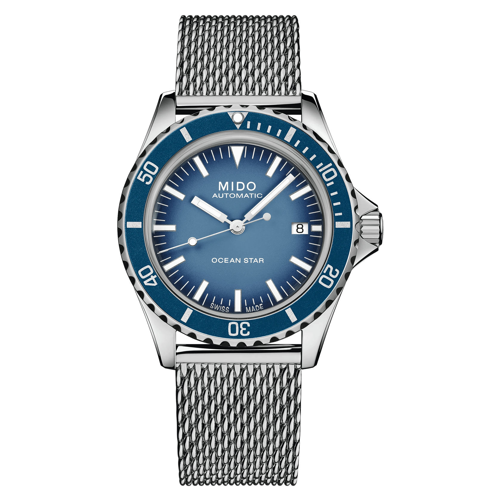 MIDO Ocean Star Tribute Black Dial Stainless Steel diving Watch for men 40.5mm M0268071104101