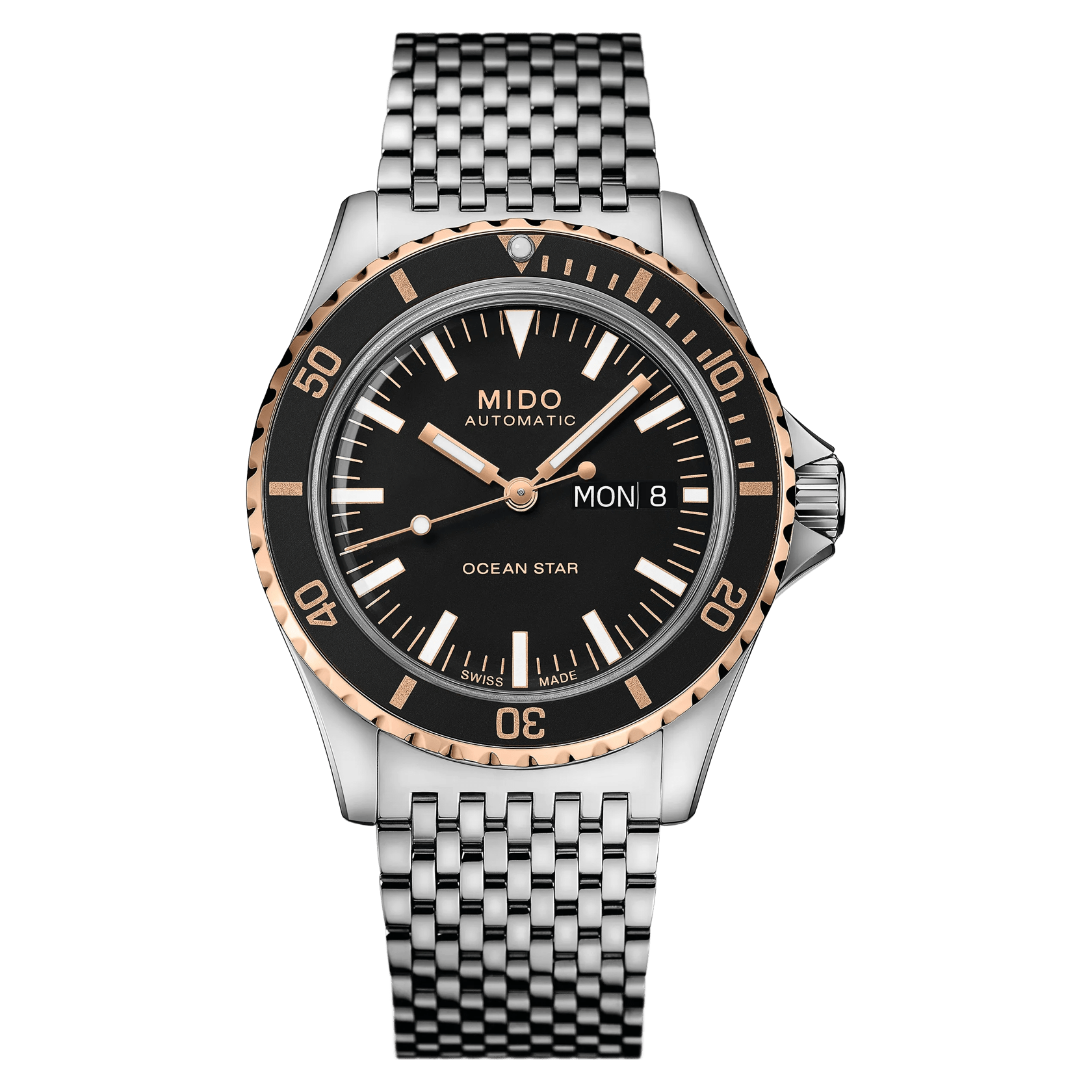 MIDO Ocean Star Tribute Black Dial Stainless Steel Watch - 40.5mm - M0268302105100