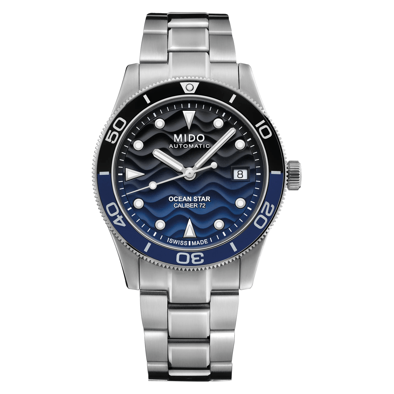 Mido  Ocean Star 39mm Stainless Steel Diver watch for men with blue dial M026907110410