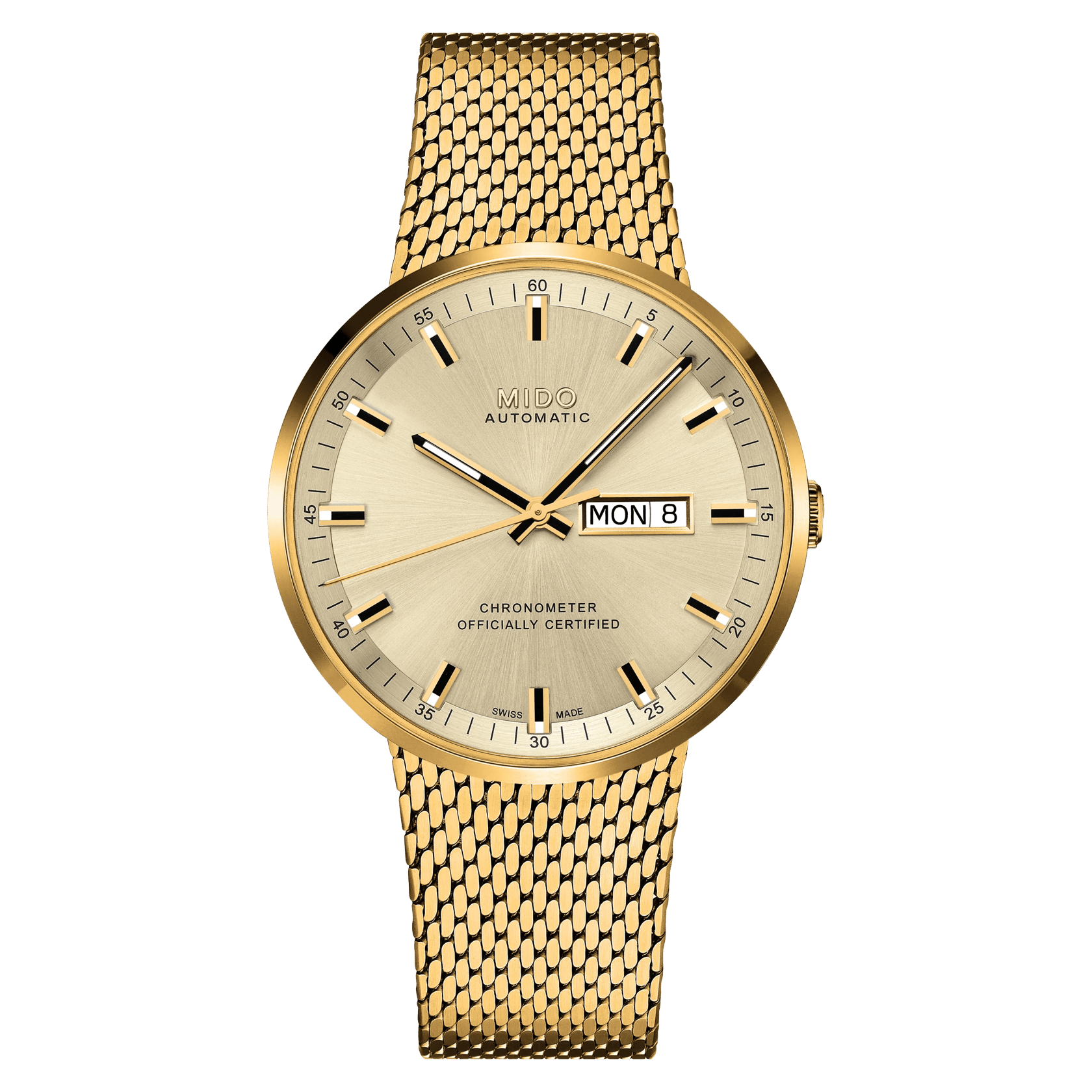 MIDO Commander Icone Chronometer Yellow Dial - Black PVD Stainless Steel Watch - 42mm - M0316313302100