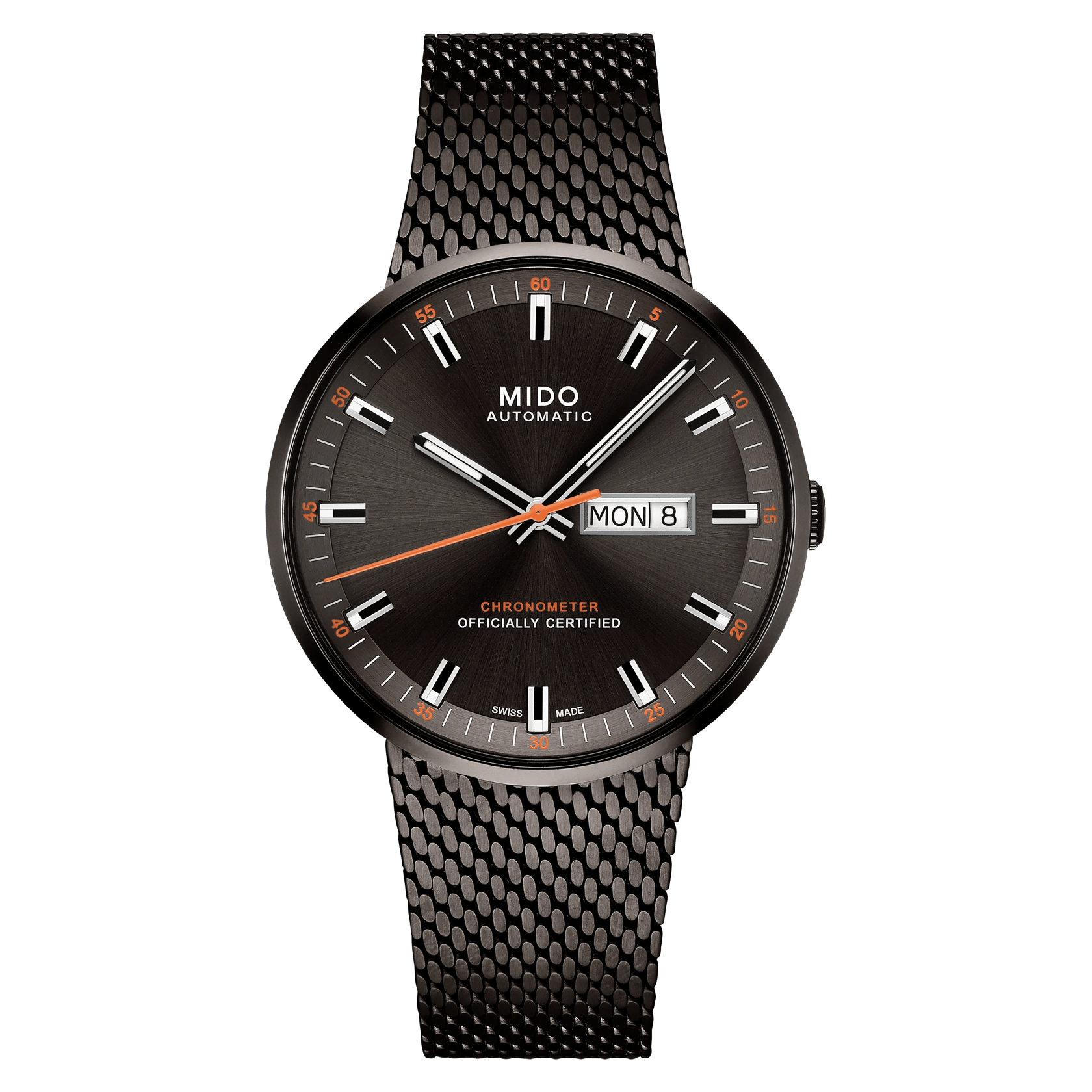 MIDO Commander Icone Chronometer Anthracite Dial - Black PVD Stainless Steel Watch - 42mm - M0316313306100