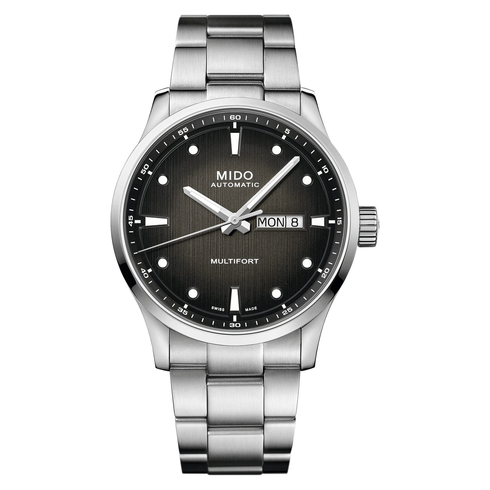 MIDO Multifort M Grey Gradient Dial, Stainless Steel Watch - 42mm -M0384301105100
