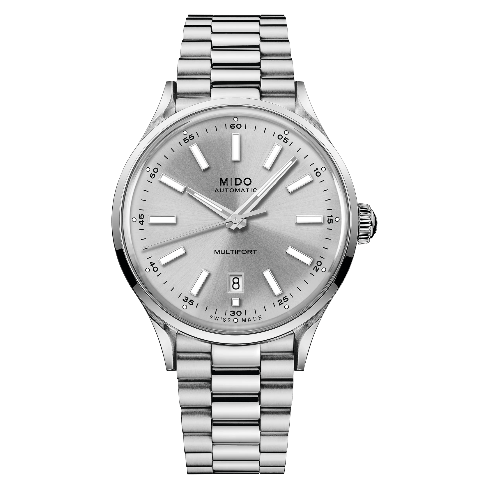MIDO Multifort Patrimony Powerwind Silver Dial, Stainless Steel Watch - 40mm - M0404071103100