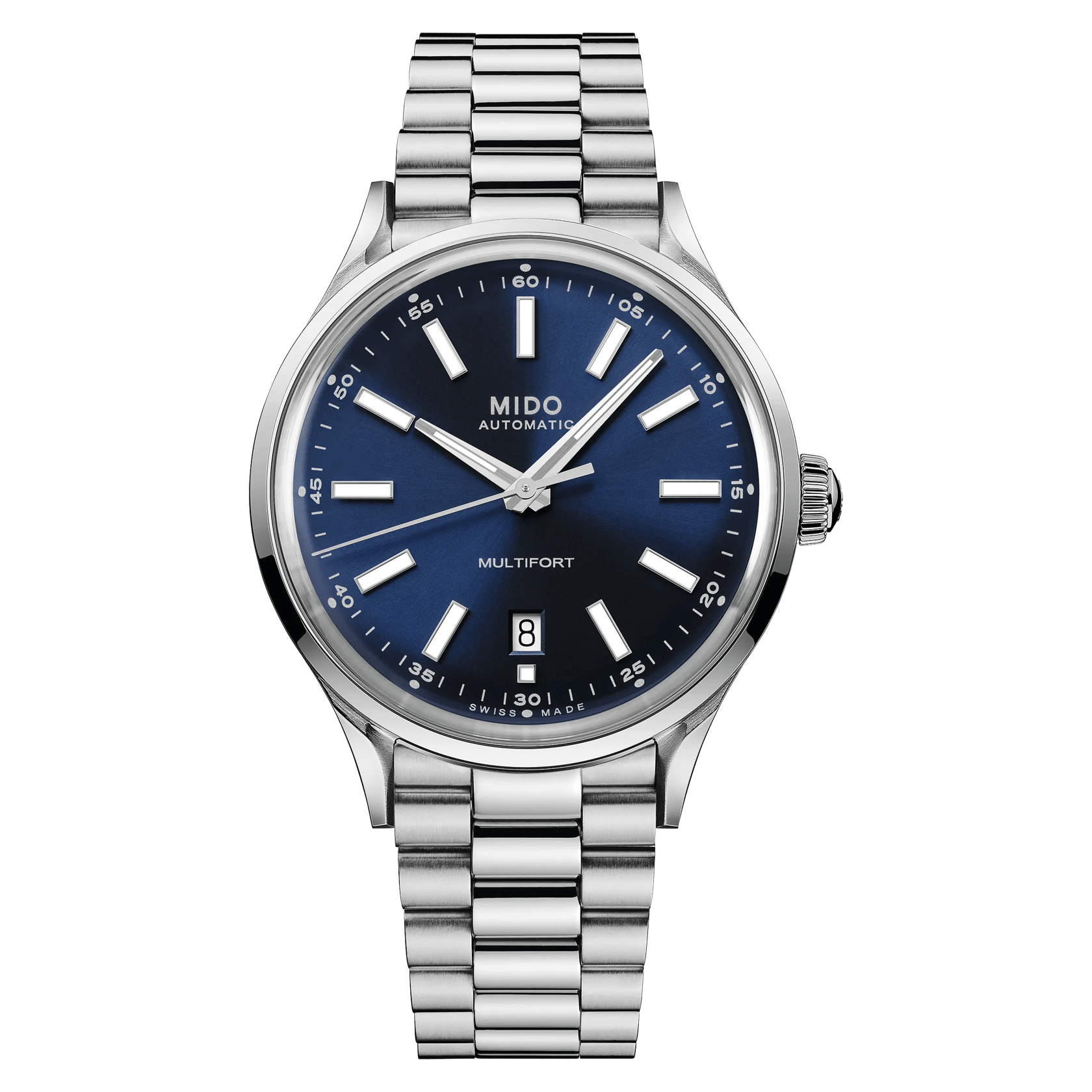 MIDO Multifort Patrimony Powerwind Blue Dial, Stainless Steel Watch - 40mm - M0404071104100