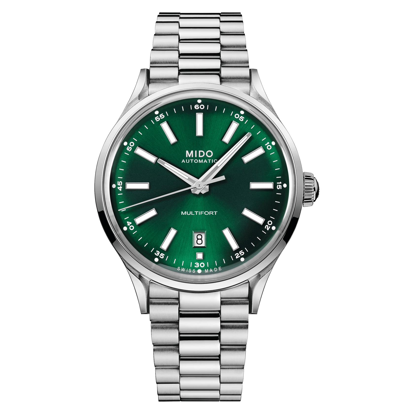 MIDO Multifort Patrimony Powerwind Green Dial, Stainless Steel Watch - 40mm - M0404071109100