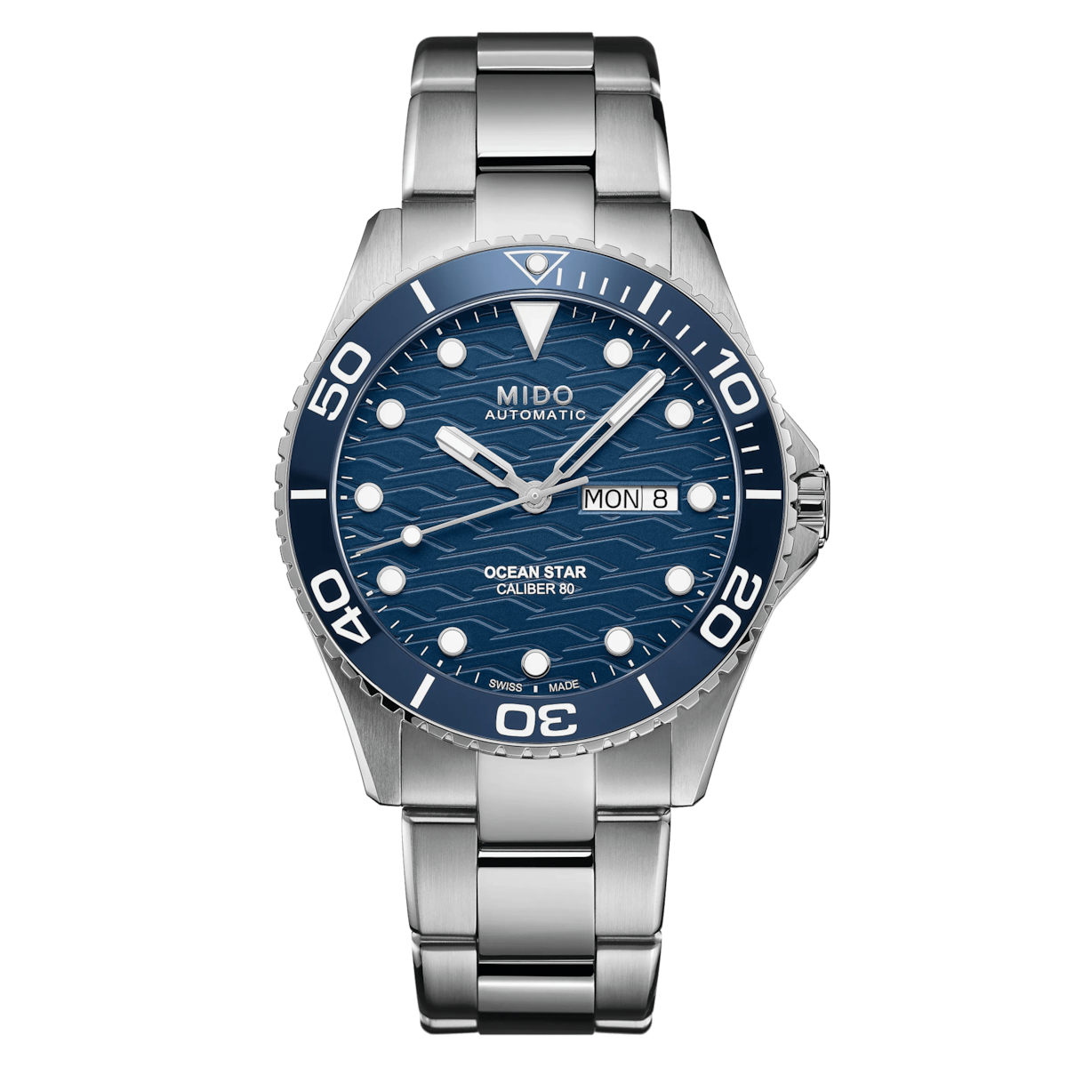 MIDO Ocean Star 200C Ceramic Bezel Blue Dial Stainless Steel Watch - 42.5mm - M0424301104100