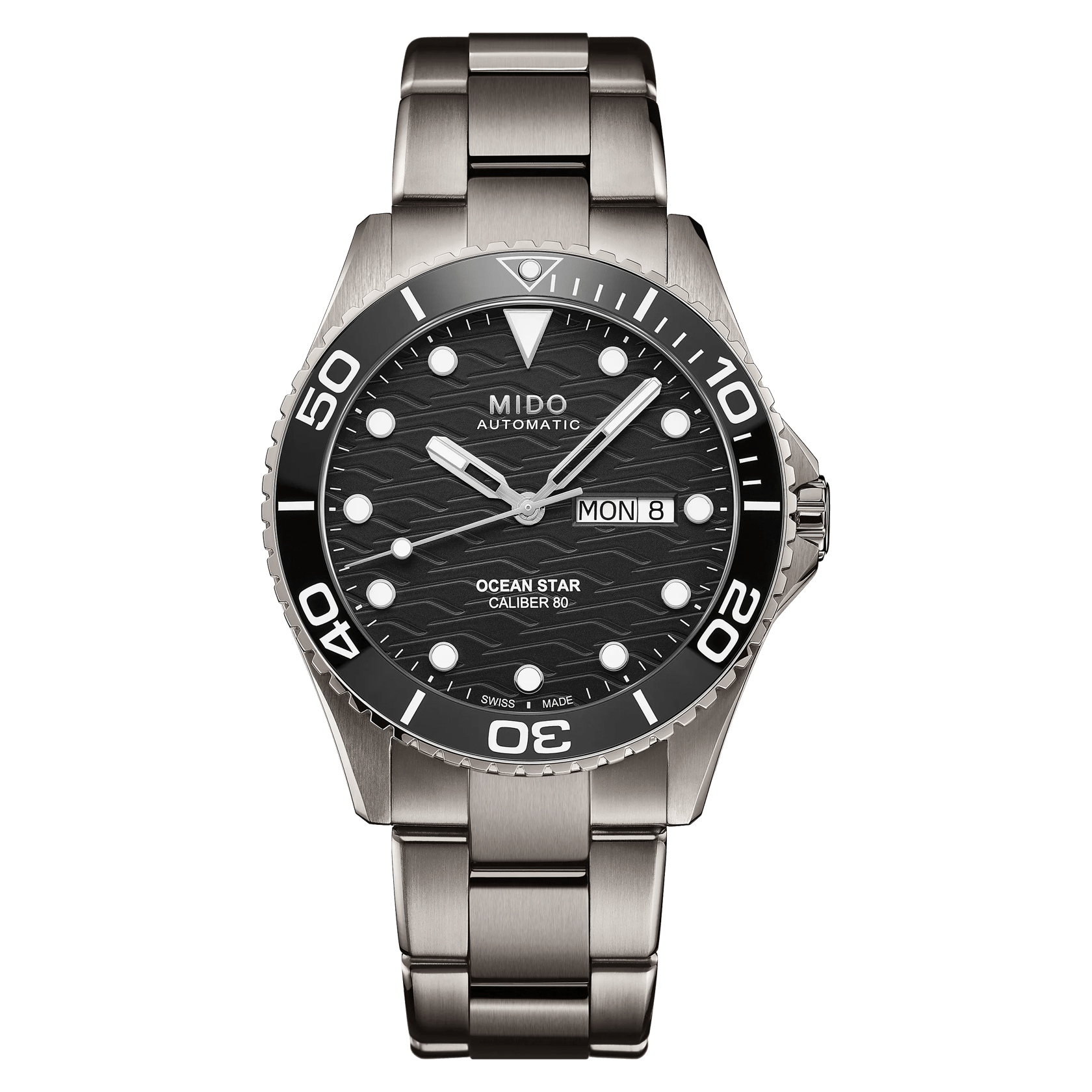 MIDO Ocean Star 200C Ceramic Bezel Black Dial Titanium Watch - 42.5mm - M0424304405100