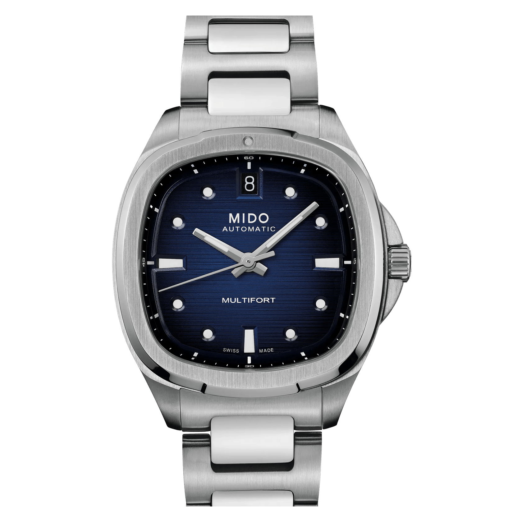 MIDO Multifort TV 35 Blue Dial Stainless Steel Watch - 34.2 X 35mm - M0493071104100