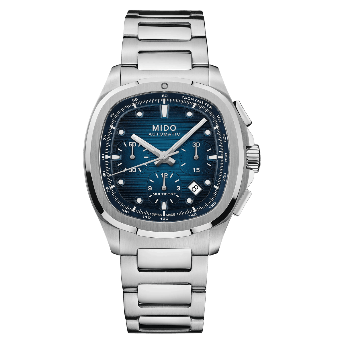 Mulltifort TV Chronograph Blue Dial - Stainless Steel Watch - 42 X