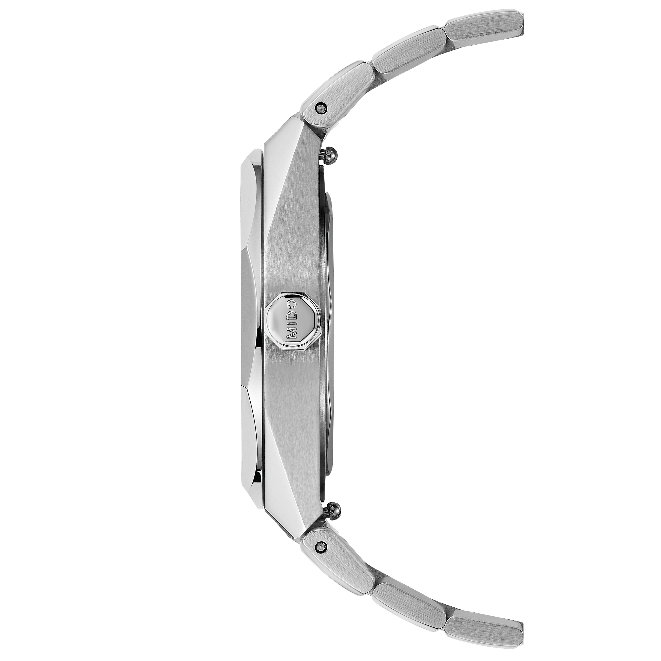 MIDO Multifort 8 One Crown black dial stainless steel watch with integrated bracelet - 38.4 X 40mm - M0555071105100