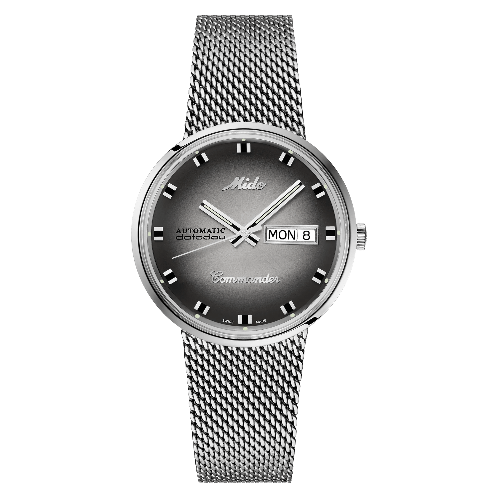 MIDO Commander Shade Silver Dial - Stainless Steel Watch - 37mm - M842942711