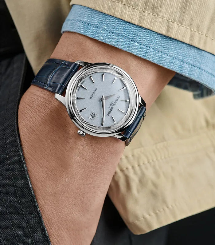 Frederique Constant Classics Moneta Solarmetre Light Blue 39mm FC120LB3S6 model wrist shot