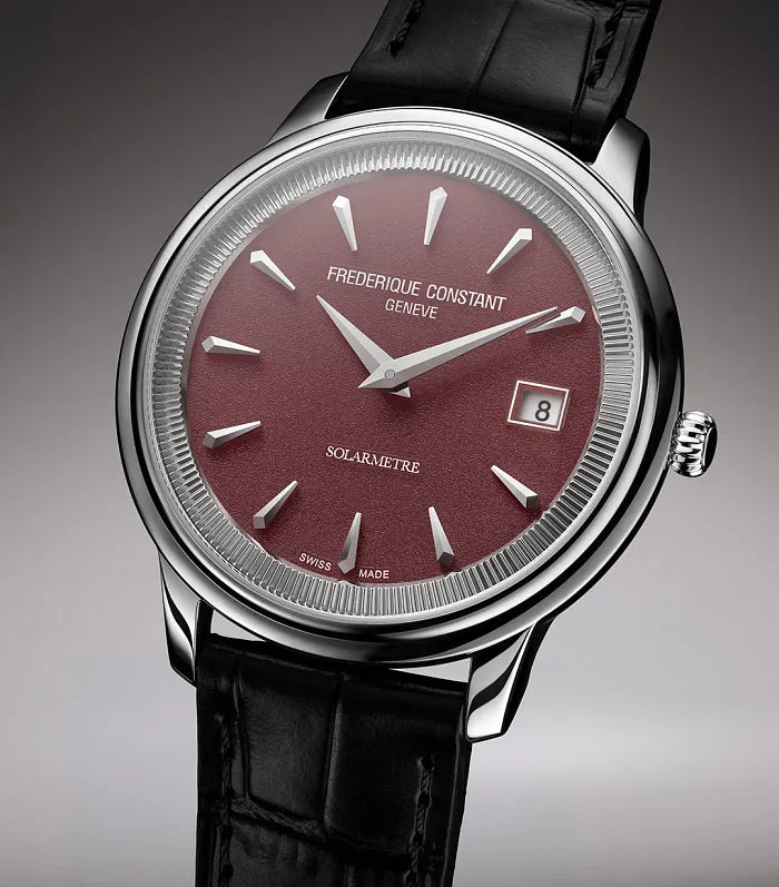 Frederique Constant Classics Moneta Solarmetre Burgundy 39mm FC120BRG3S6 product shot
