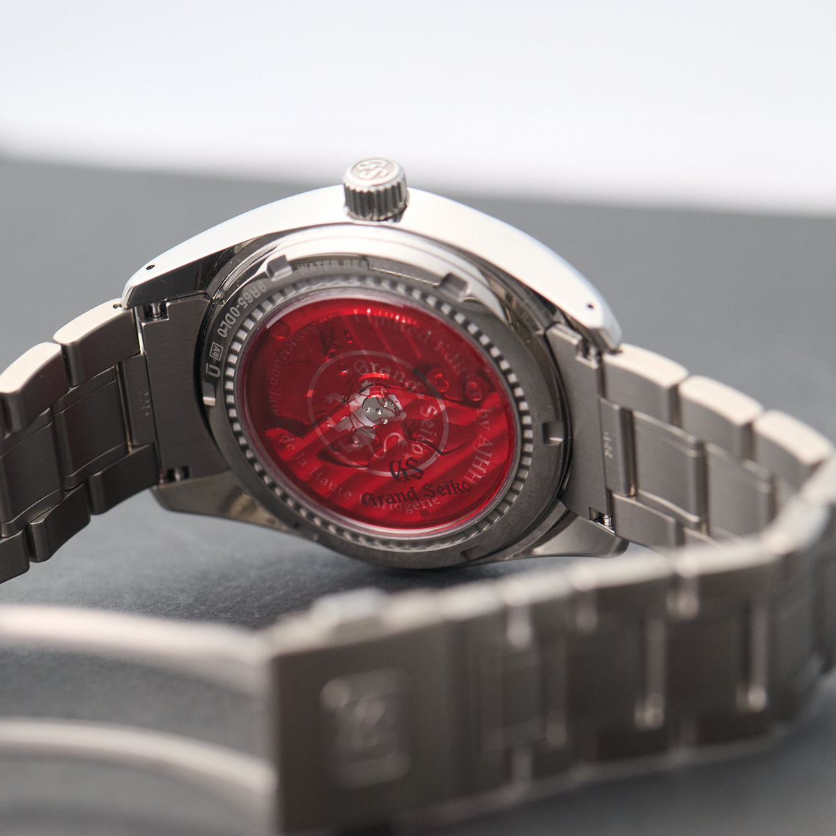 Grand Seiko Red Snowflake AJHH Limited Edition SBGA421 caseback glass