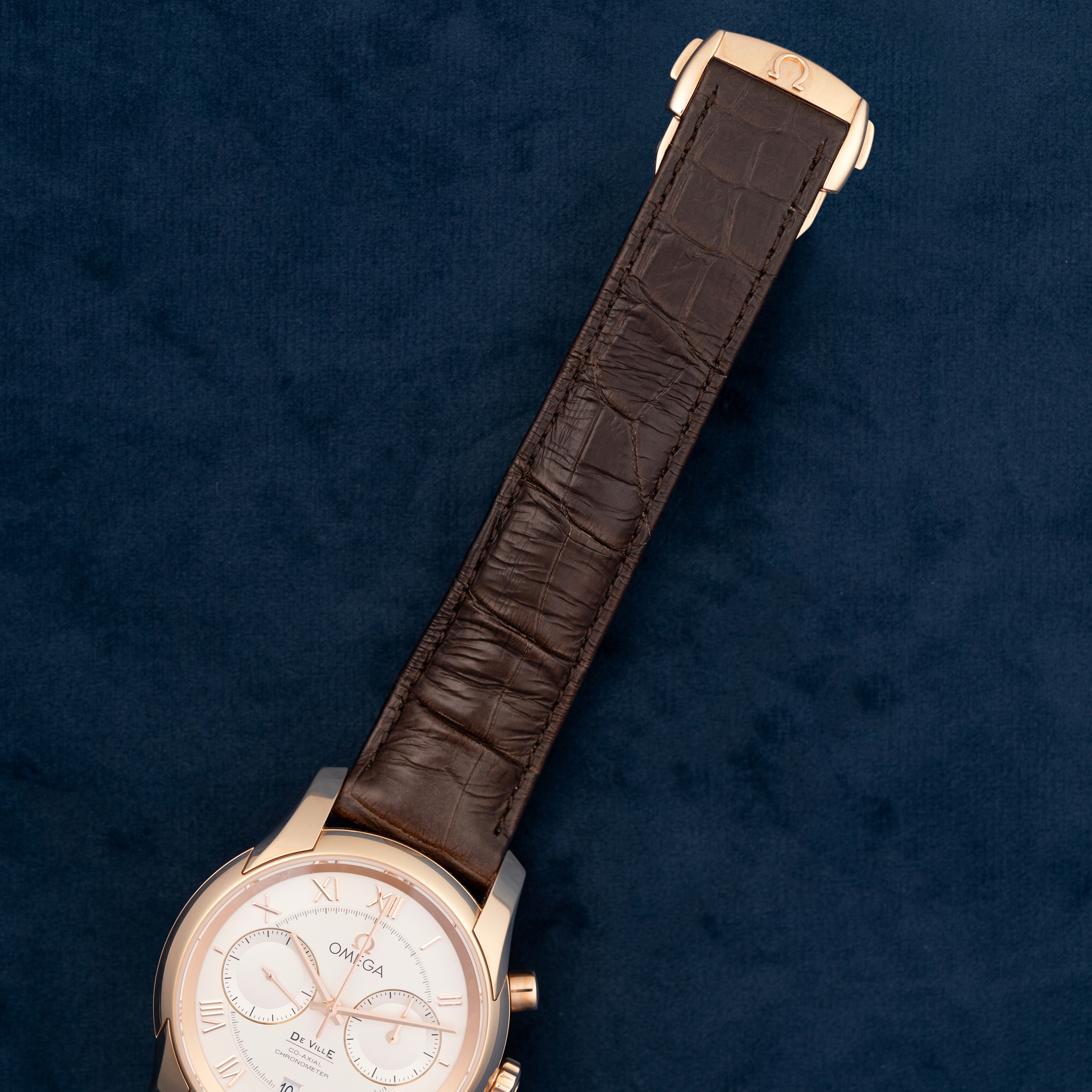 Omega Deville Chronograph Rose Gold 43153425102001 strap