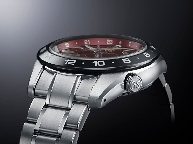 Grand Seiko SBGE305 Red Spring Drive GMT Limited Edition   angle