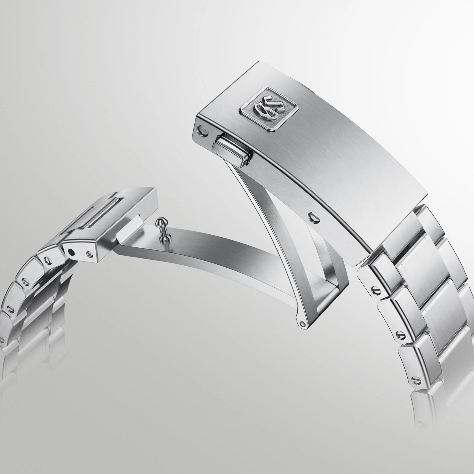 Open Strap View of Grand Seiko Evolution 9 Collection Spring Drive U.F.A. 'White Birch' SLGB009