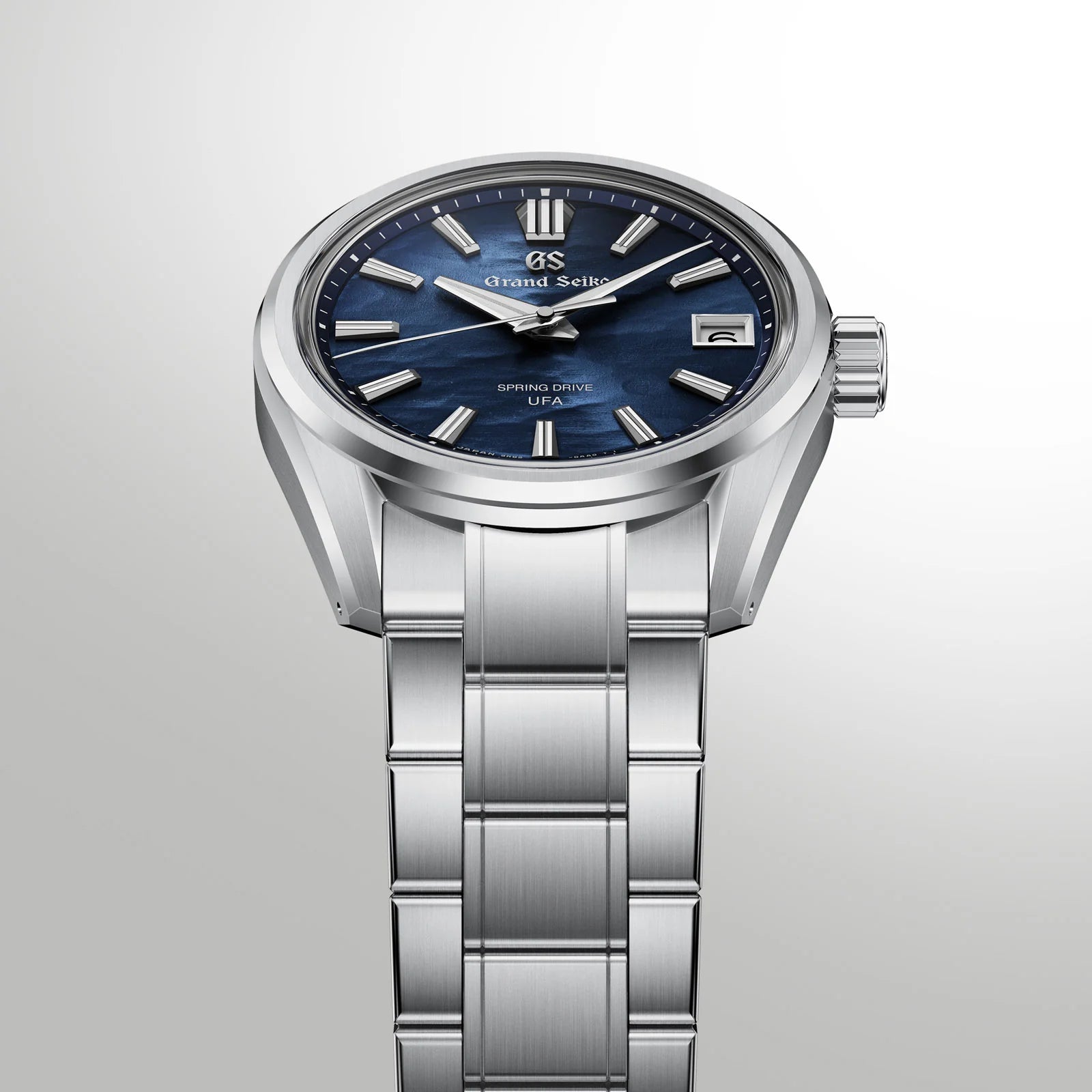 Top View of Grand Seiko Evolution 9 Collection Spring Drive U.F.A. 'Lake Suwa' 37mm SLGB015