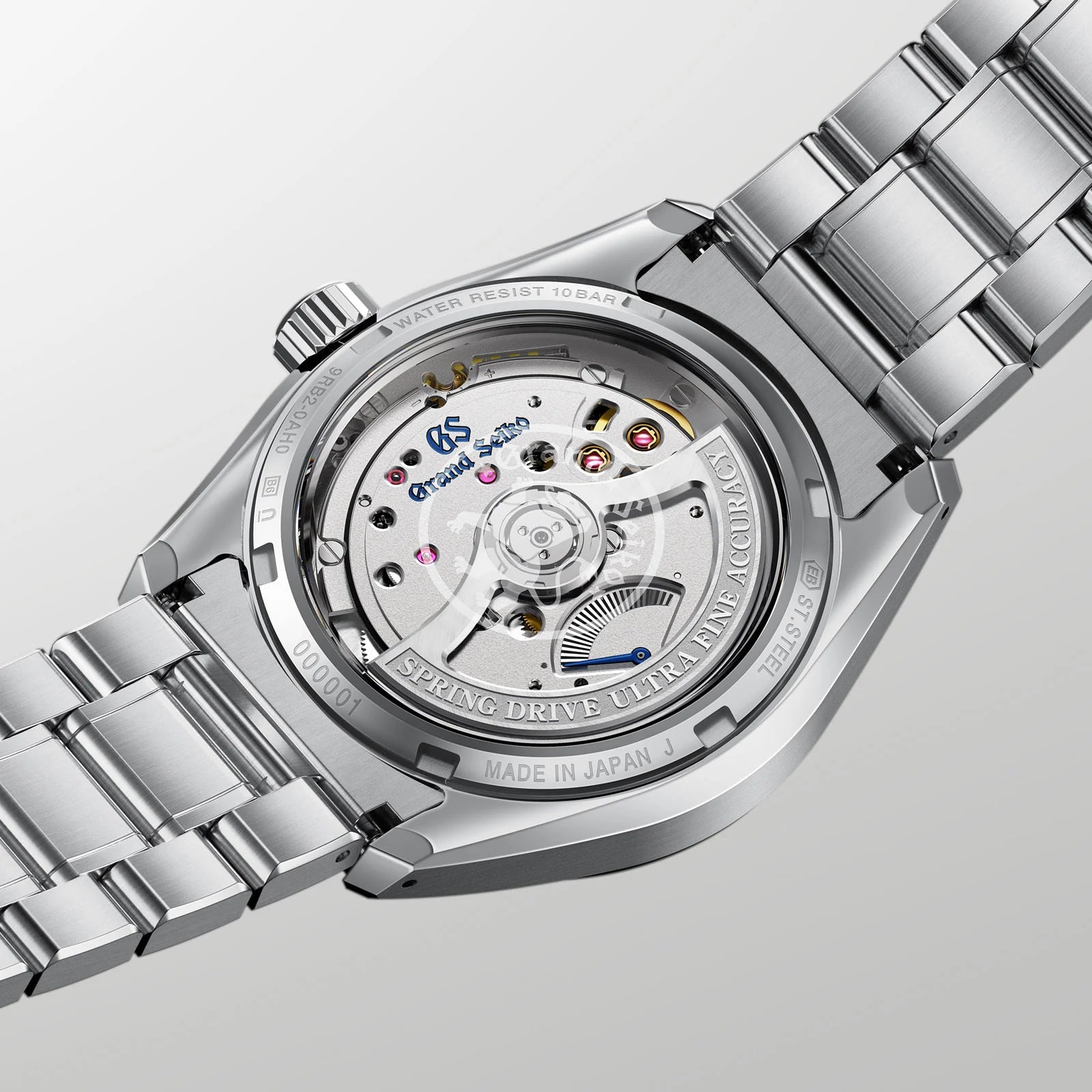 Back View of Grand Seiko Evolution 9 Collection Spring Drive U.F.A. 'Lake Suwa' 37mm SLGB015