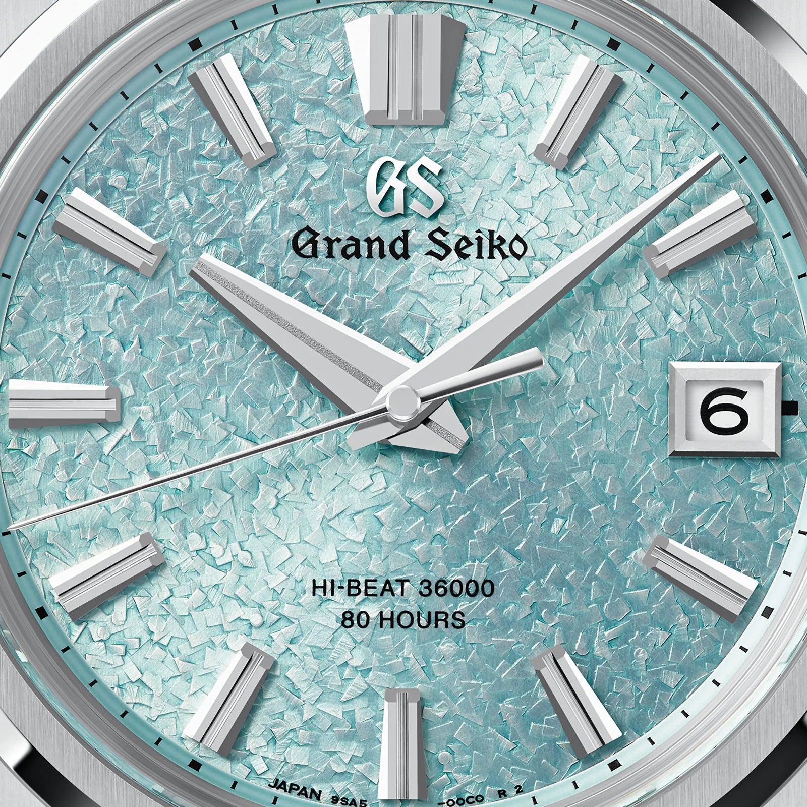 Close Dial View of Grand Seiko Evolution 9 Collection Hi-Beat 36000 'Genbi Valley' SLGH035