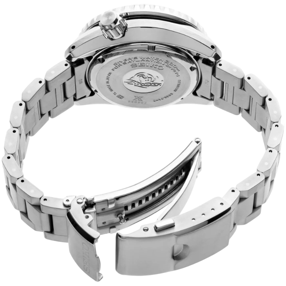 Seiko Prospex LX Spring Drive Rich Black 44mm SNR029 back side view