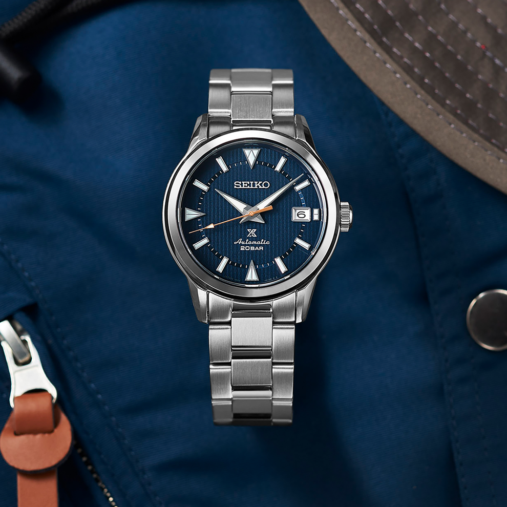 Seiko Laurel Alpinist Navy Dial Prospex Watch SPB249 Product Shot