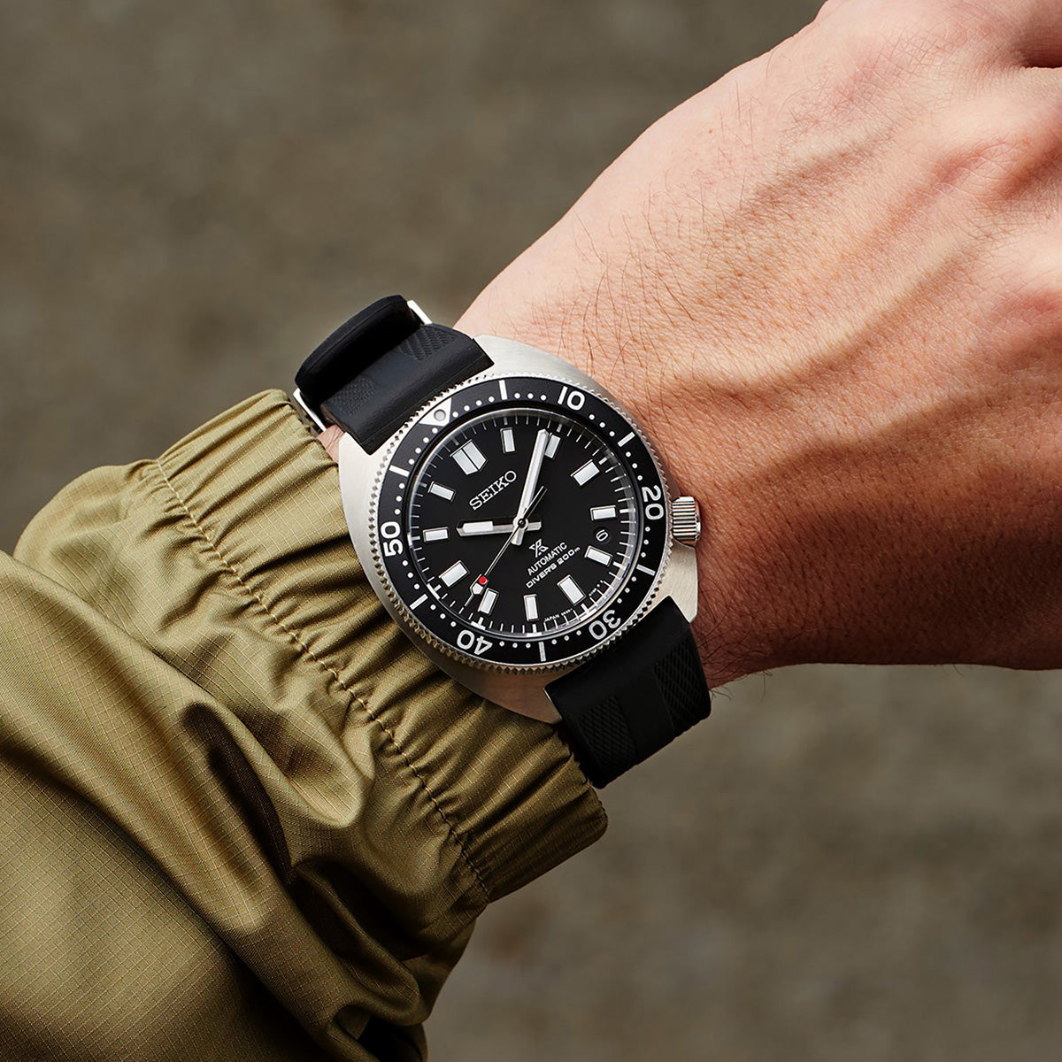 Seiko Prospex Automatic Diver’s Watch Black 41mm SPB317 Model Wrist Shot