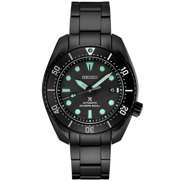 Front View of SPB433 Seiko Prospex Black Series Limited Edition Watch 