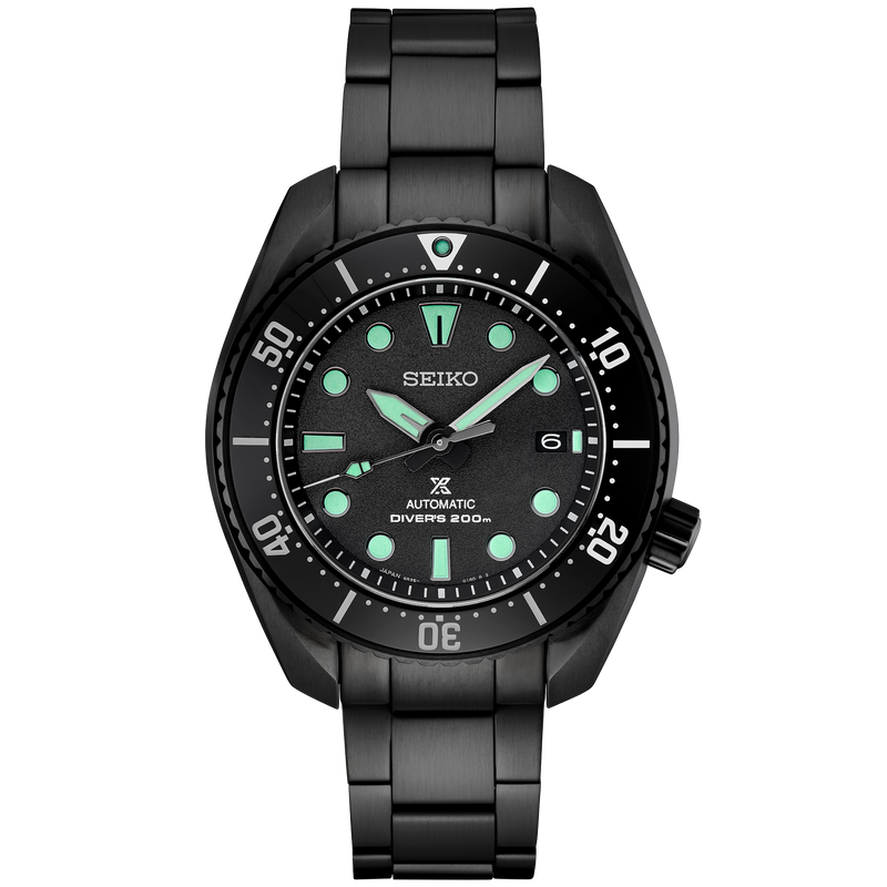 Front View of SPB433 Seiko Prospex Black Series Limited Edition Watch 