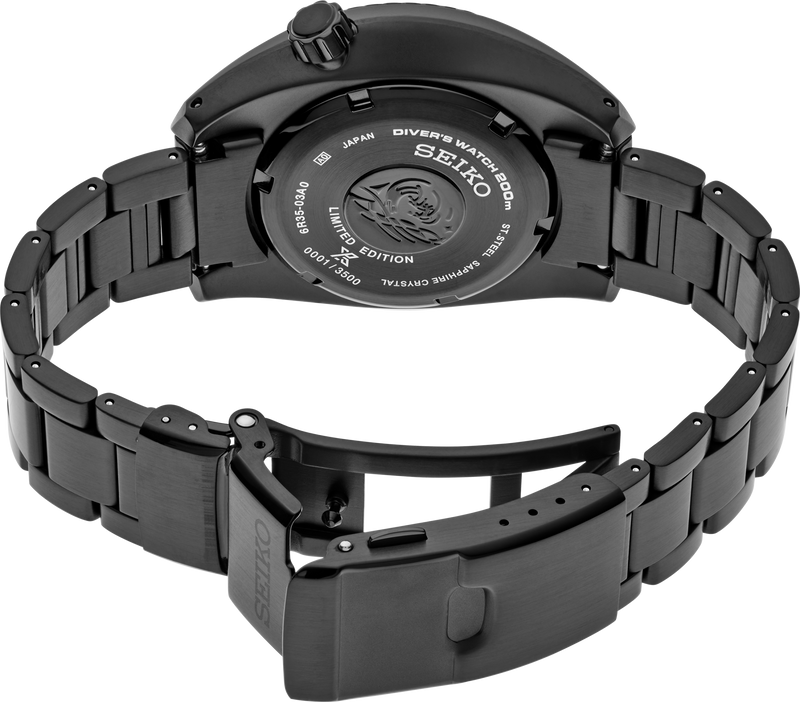 Back View of SPB433 Seiko Prospex Black Series Limited Edition Watch