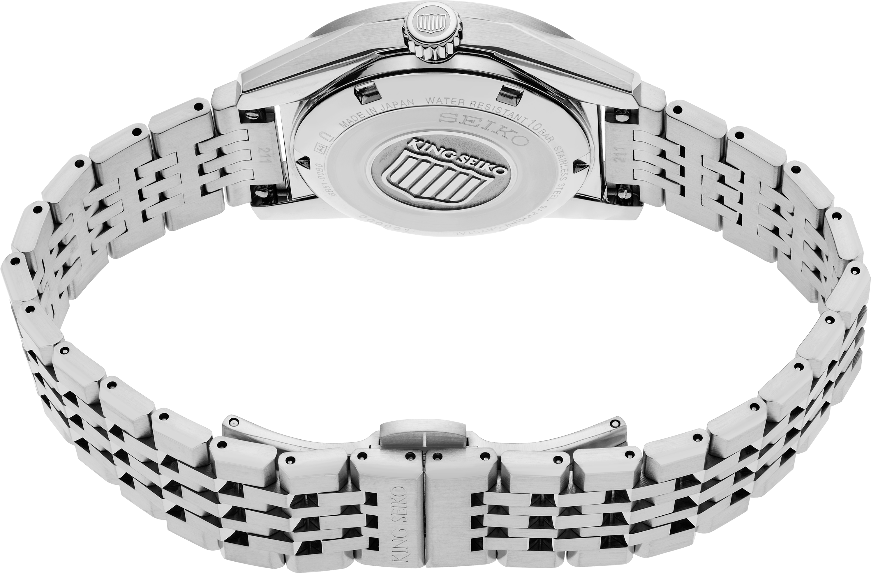 Back View of Seiko King Seiko Date Burgundy Dial Watch SPB461