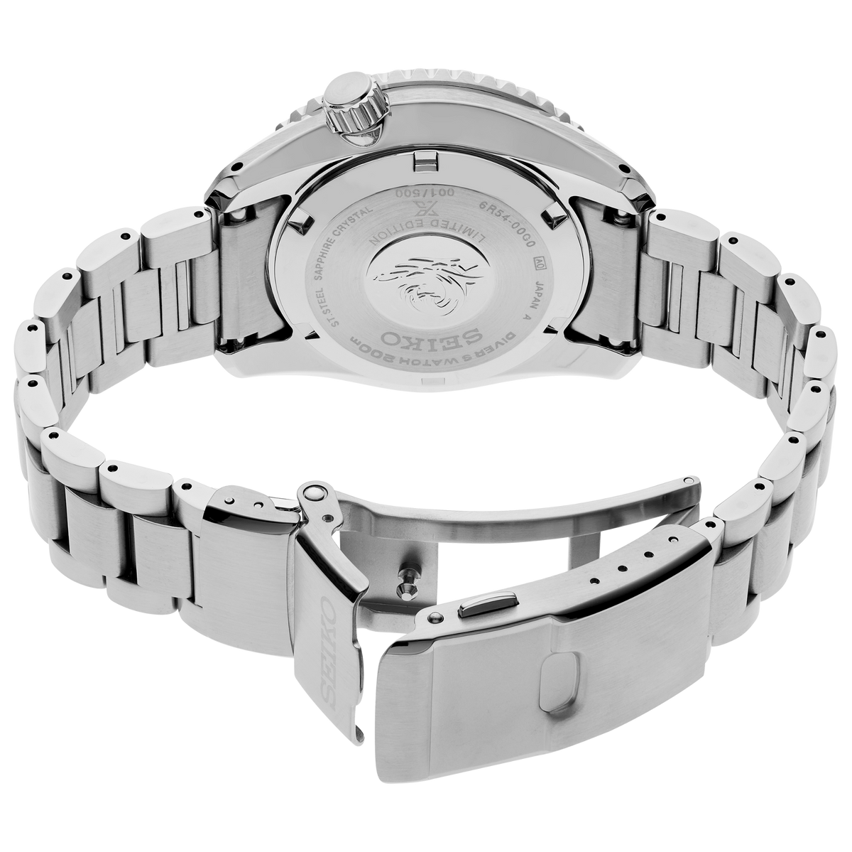 Seiko Prospex 1968 Heritage Diver's GMT U.S. Limited Edition 42mm SPB477 Back Side View