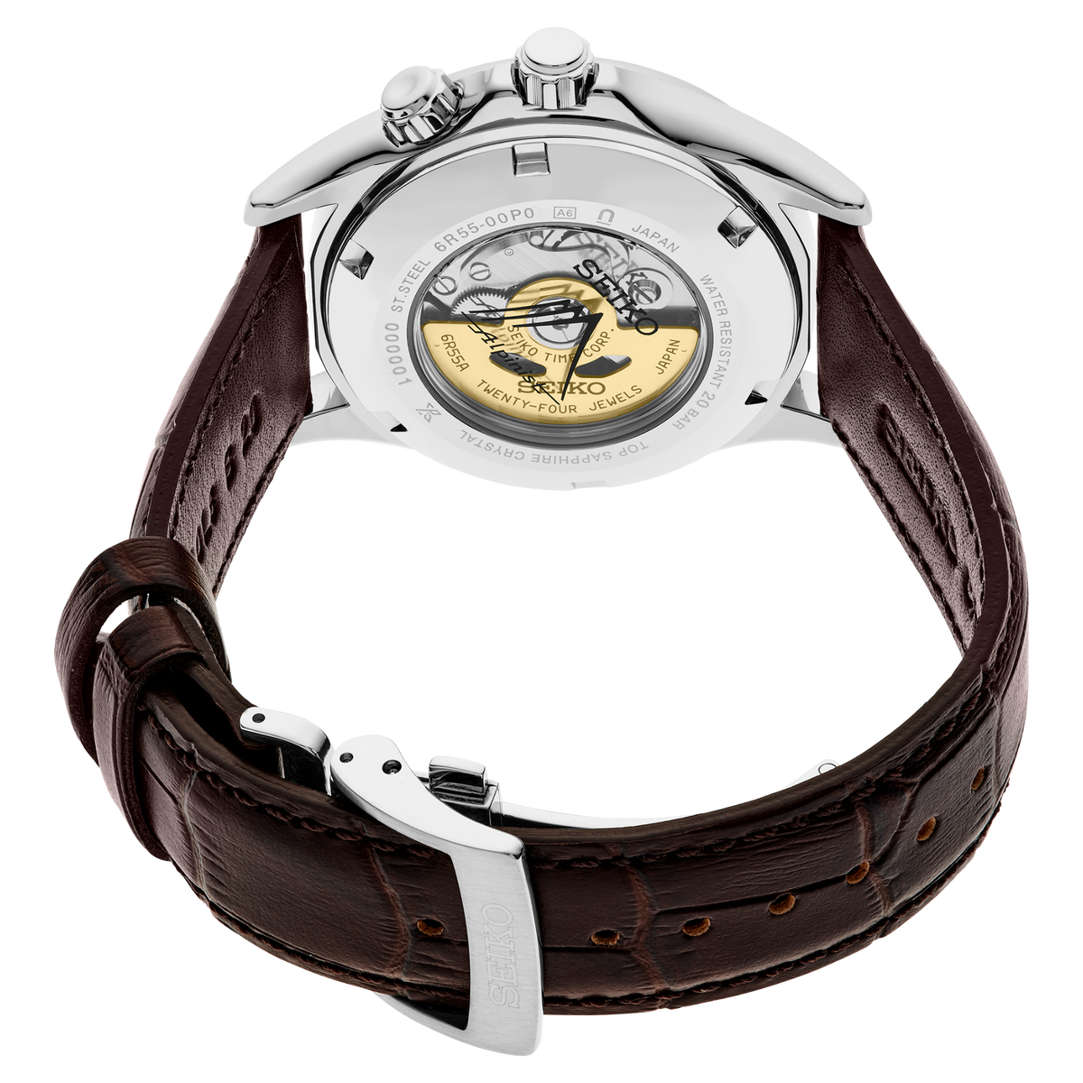 Seiko Prospex Alpinist Green Dial 39.5mm SPB507 Back Side View