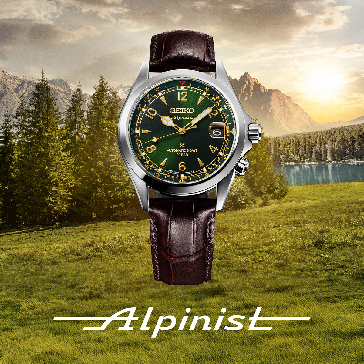 Seiko Prospex Alpinist Green Dial 39.5mm SPB507 Product Shot