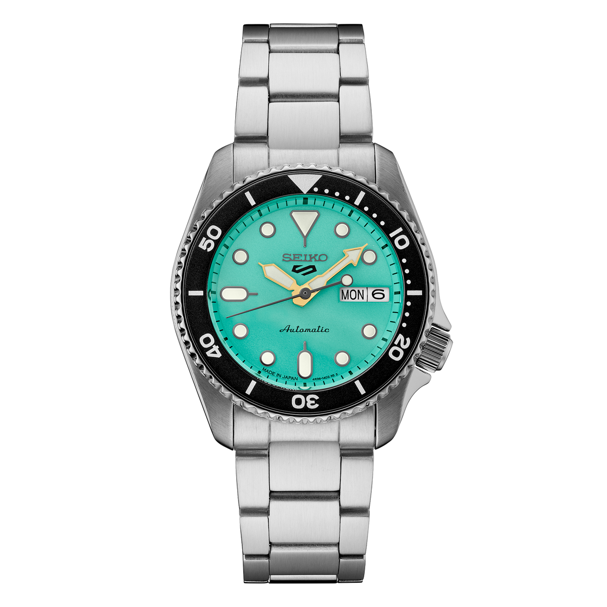 SRPK33 Seiko 5 Sports Automatic 38mm Green Dial Stainless Steel Watch