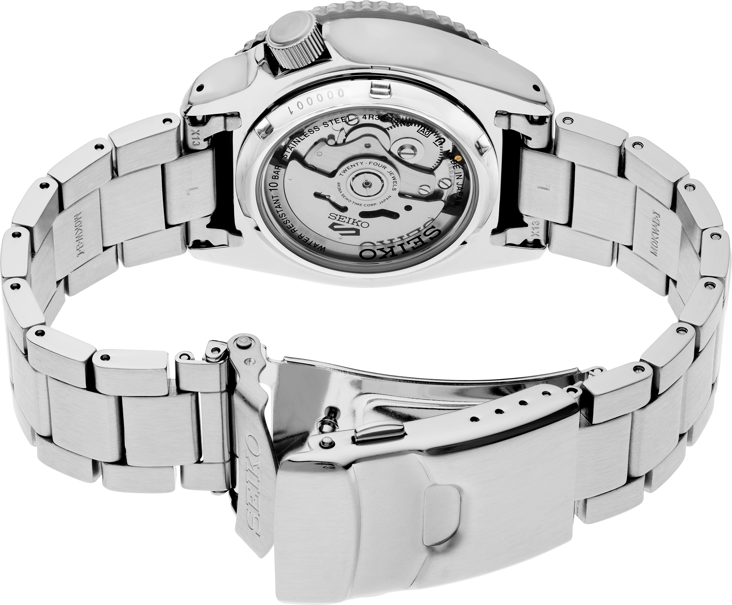 Seiko 5 SRPK65 Checkered Bezel Blue Dial Automatic Watch