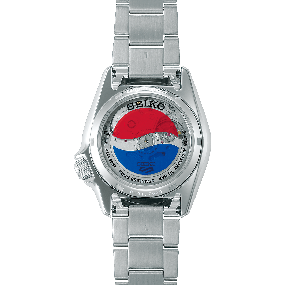 Seiko 5 Sports Pepsi Limited Edition SRPL99 caseback