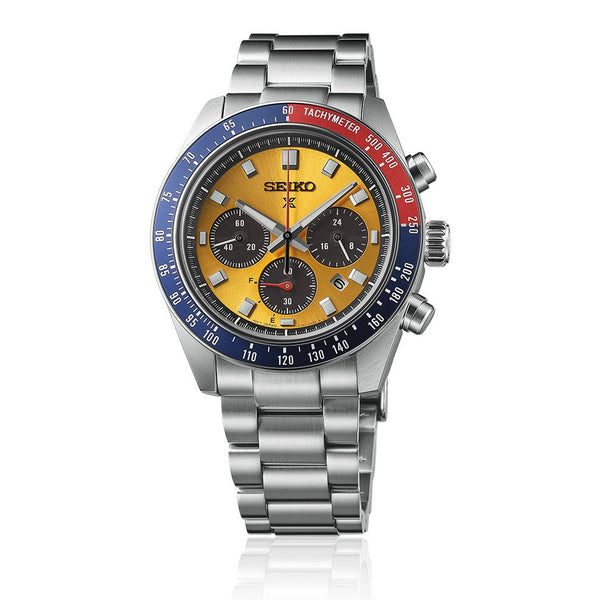 Seiko Prospex Speedtimer Chronograph Solar Quartz SSC947 Pogue soldier shot