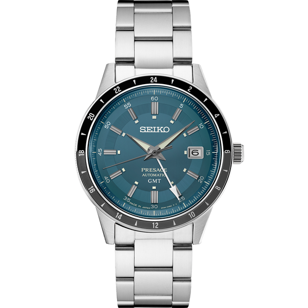 Seiko Presage Style 60s GMT Blue Gray SSK009