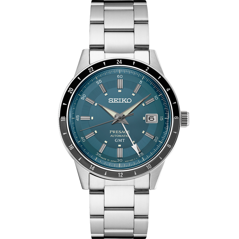 Seiko Presage Style 60s GMT Blue Gray SSK009